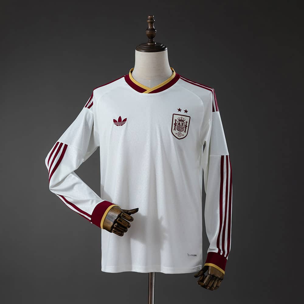 Camisola Espanha 2026 Fora Edição Campeão 2 Estrelas Manga Comprida