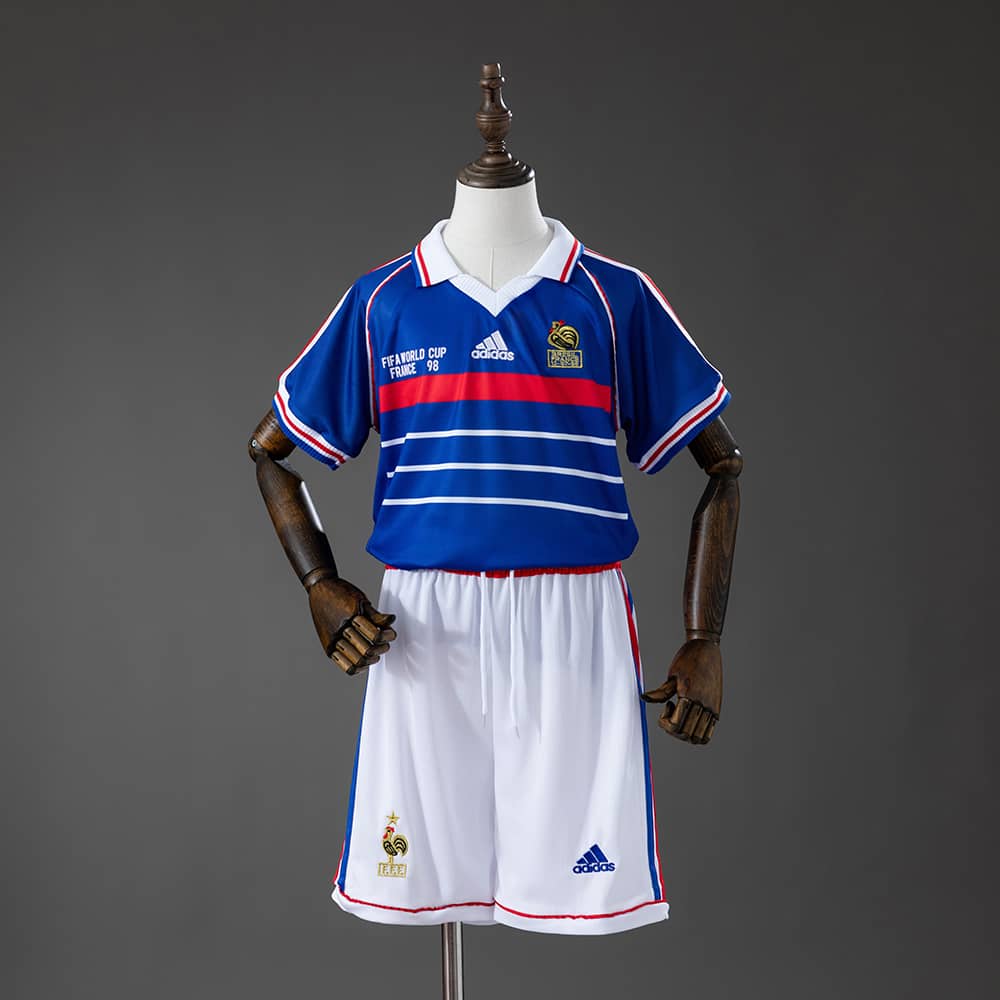 Camisola Principal Retro França 1998 Criança