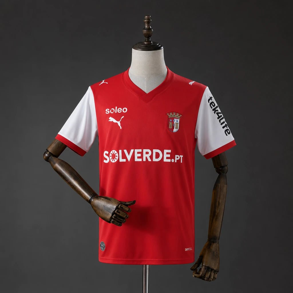 Camisola SC Braga 2026/2027 Principal Vermelha - Vista 1