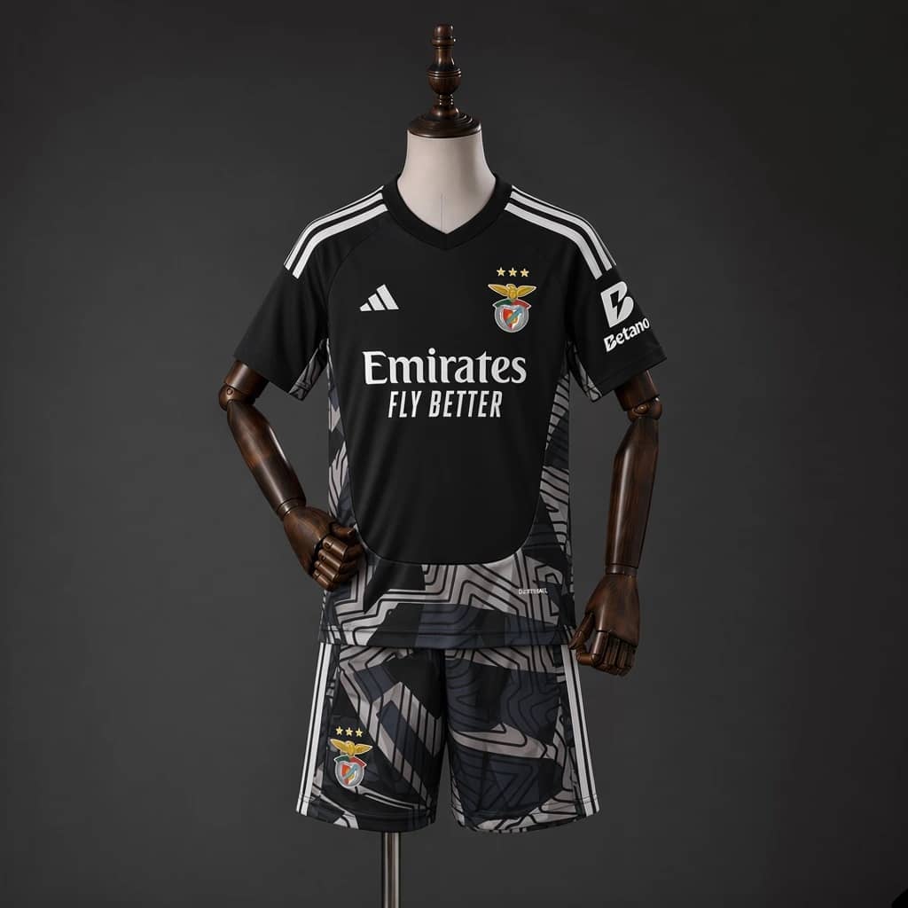 Kit Criança Guarda-Redes SL Benfica 2026/2027 Preto