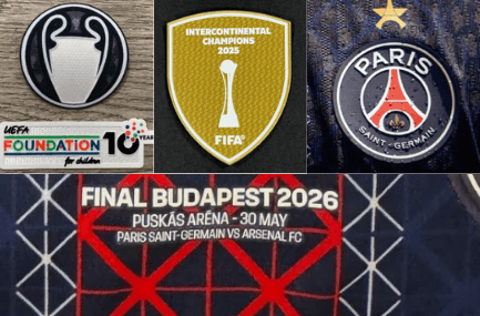 Camisola PSG UCL Finalista Budapest 2026 (com patchs) - Vista 2