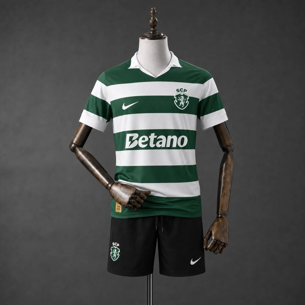 Equipamento Criança Sporting CP 2026/2027 Principal preto - Vista 1