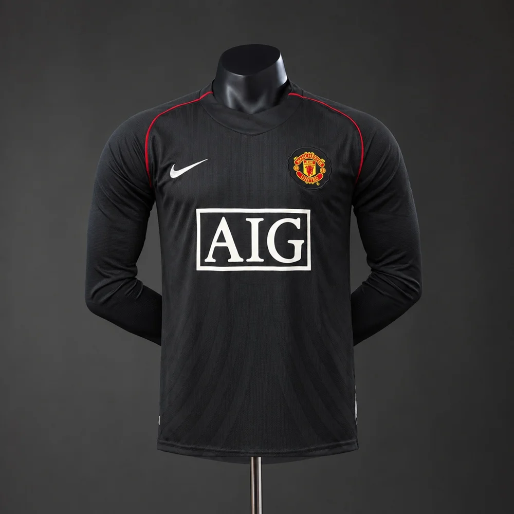 Camisola Alternativa Manchester United 2007/2008 (Versão Jogador) - Vista 1