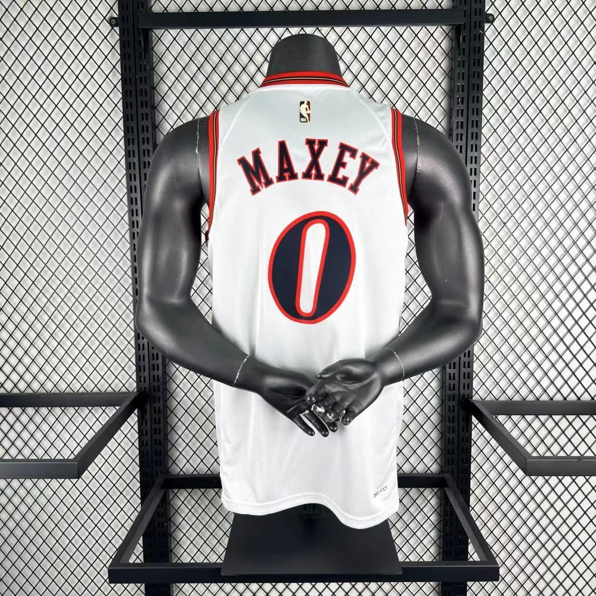 Camisola NBA Philadelphia 76ers Classic Edition Branca 2025/26 - Tyrese Maxey #0 - Vista 1