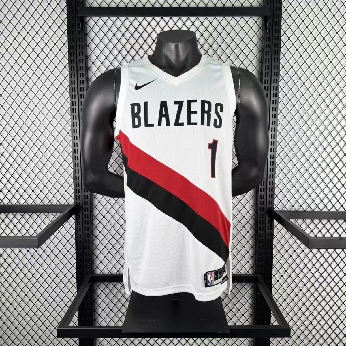 Camisola NBA Portland Trail Blazers Branca 2025/26 - Ja Morant #1 - Vista 3