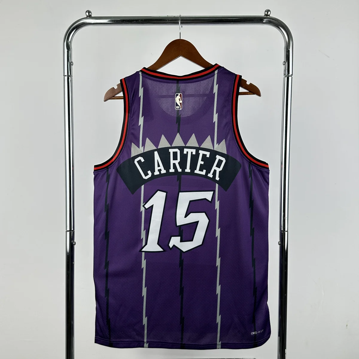 Camisola NBA Toronto Raptors Classic Edition Roxa 2025/26 - Vince Carter #15 - Vista 1