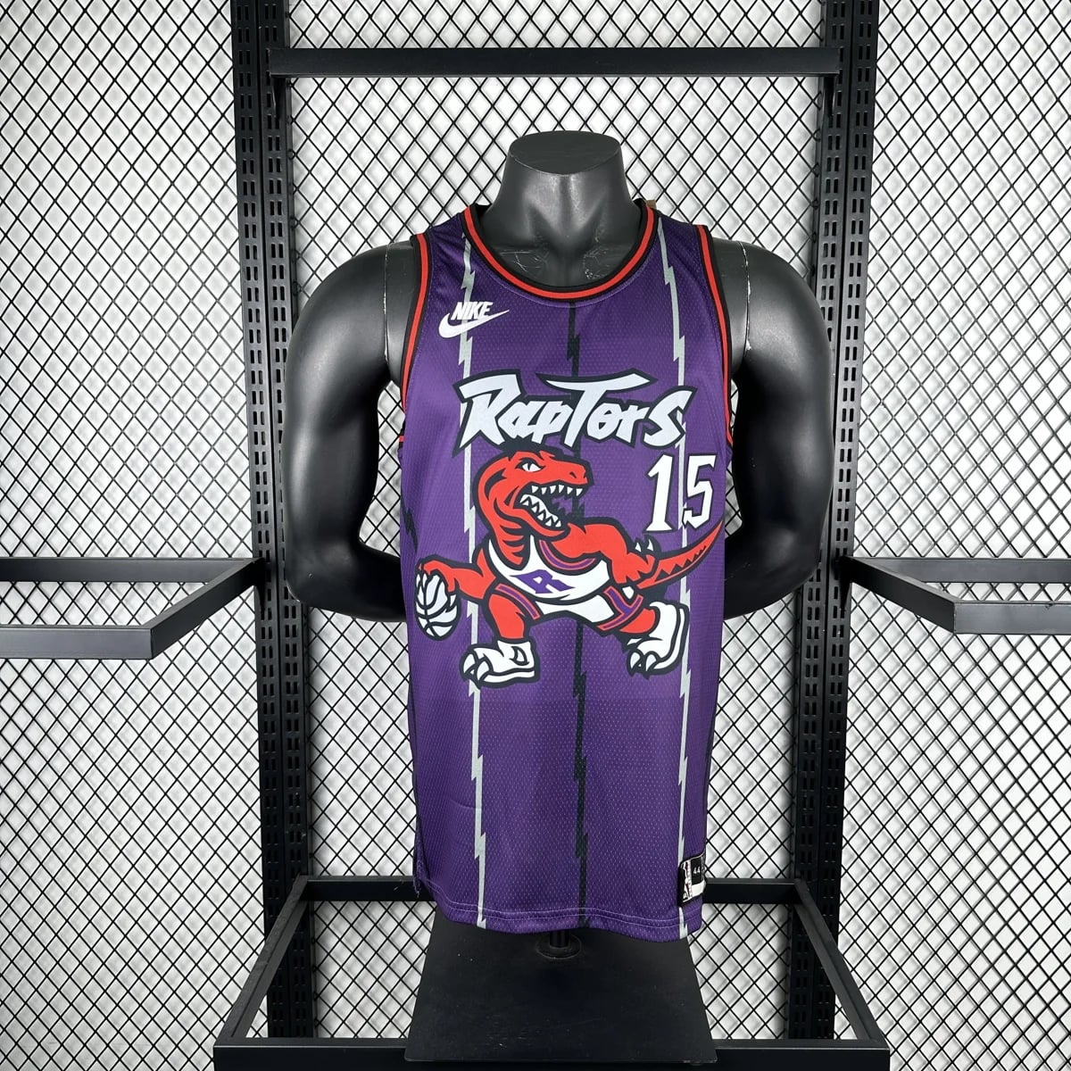 Camisola NBA Toronto Raptors Classic Edition Roxa 2025/26 - Vince Carter #15 - Vista 3
