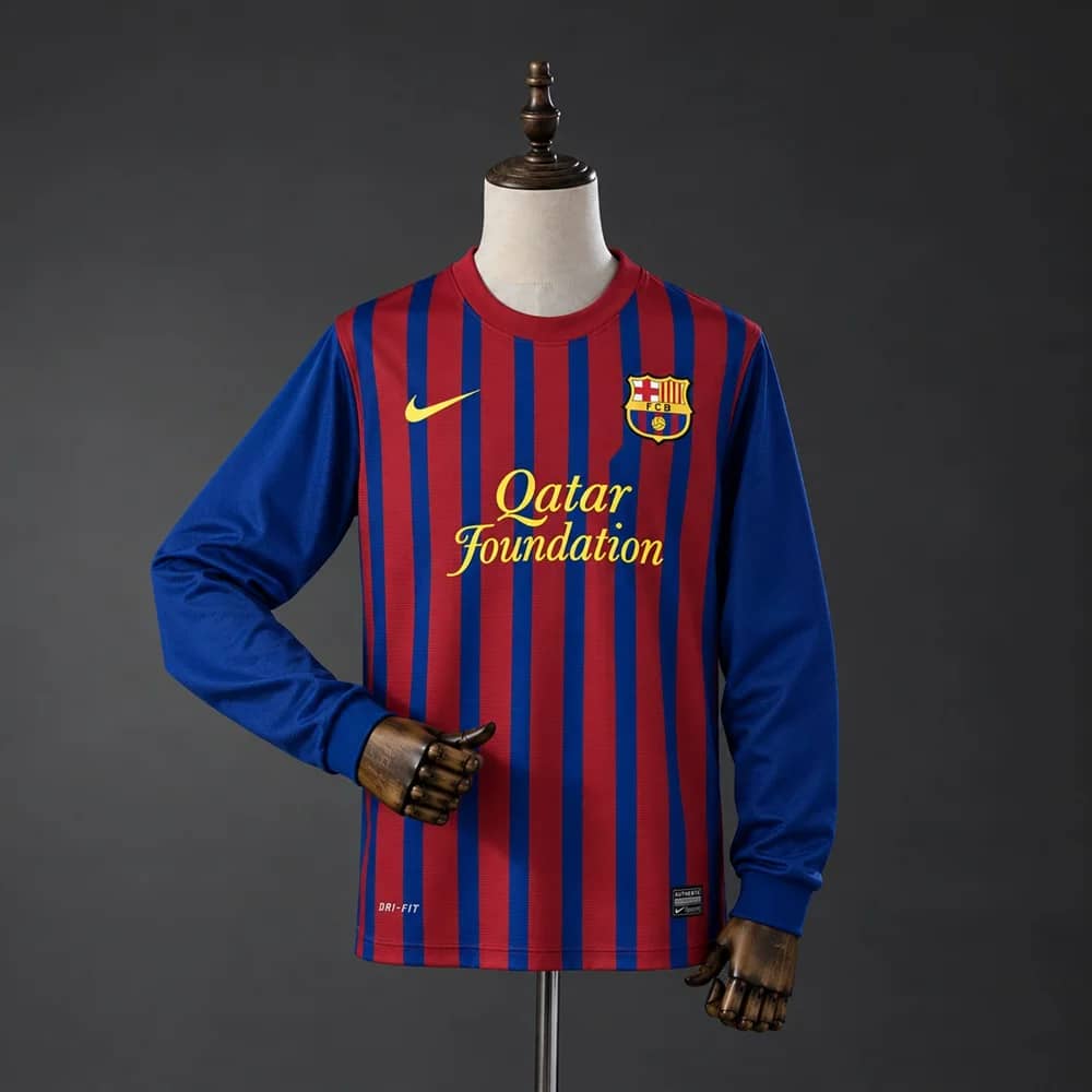 Camisola Principal Barcelona 2011/2012 (Manga Comprida, Retro)