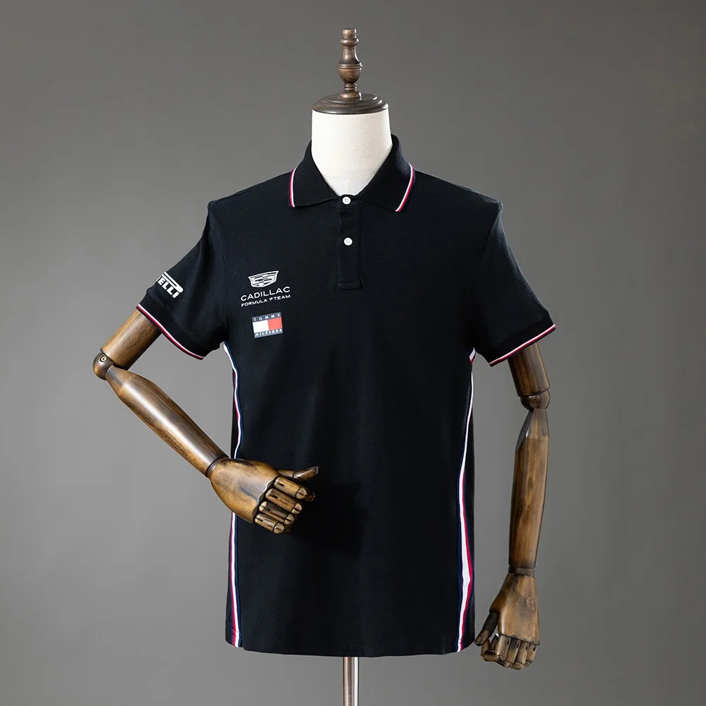 Polo Tommy Hilfiger x Cadillac F1 Réplica Preto - Vista 1